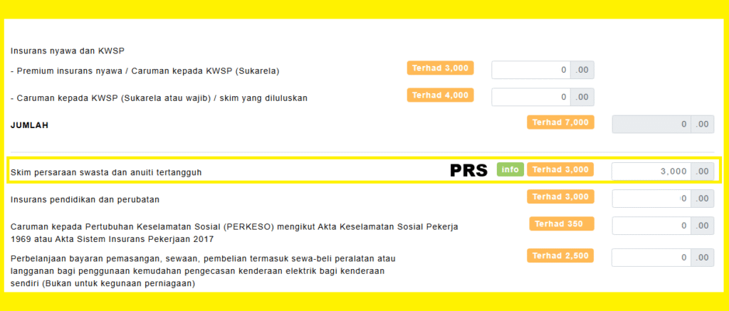 Private Retirement Scheme Tax Relief Malaysia